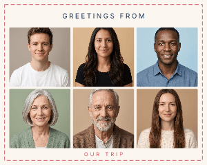Postcard grid: photo template