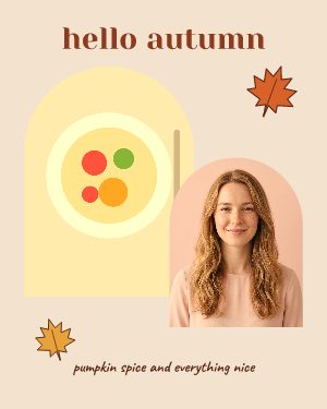 Hello autumn: photo template