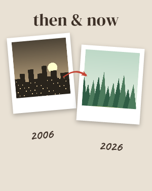 Then and now: photo template
