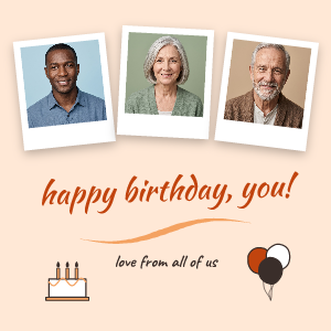 Birthday wall: photo template