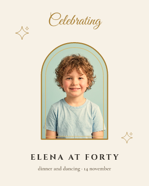 Golden birthday: photo template