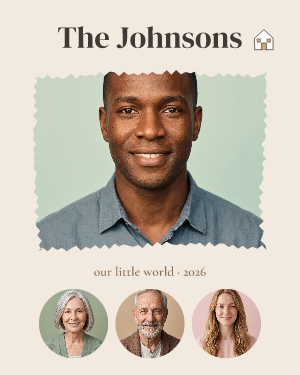 Our family: photo template