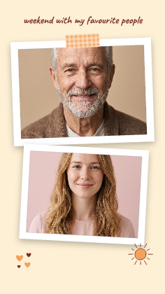 Family weekend: photo template