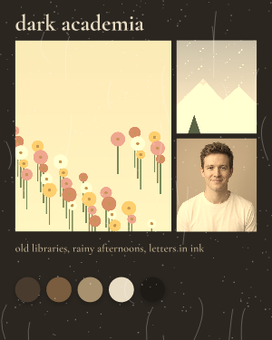 Dark academia: photo template