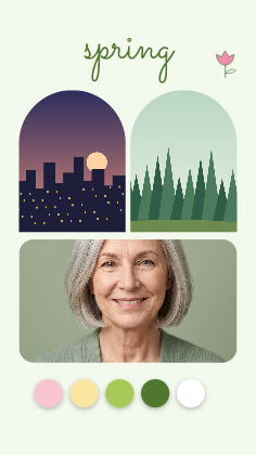Spring garden: photo template