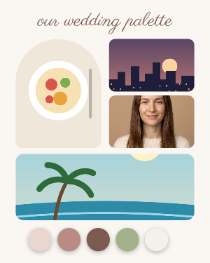 Wedding palette: photo template