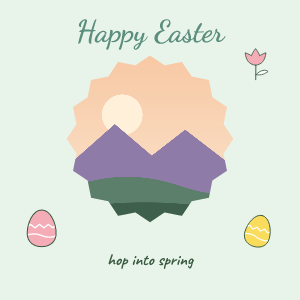 Easter: photo template