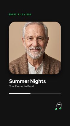 Now playing: photo template