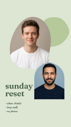 Sunday reset: photo template