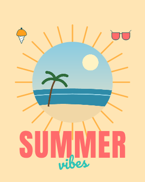 Summer vibes: photo template