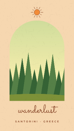 Wanderlust story: photo template