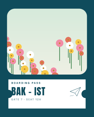 Boarding pass: photo template