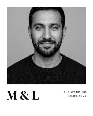 Minimal wedding: photo template