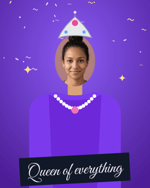 Queen of everything: photo template