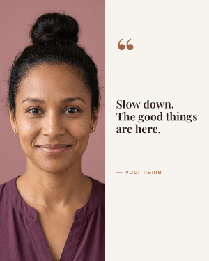 Quote and photo: photo template