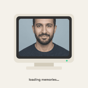 Old monitor: photo template