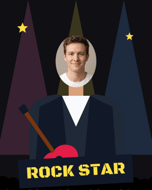 Rock star: photo template