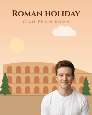 Roman holiday: photo template