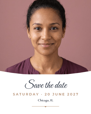 Save the date: photo template