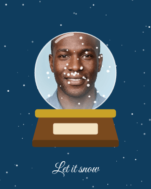 Snow globe: photo template