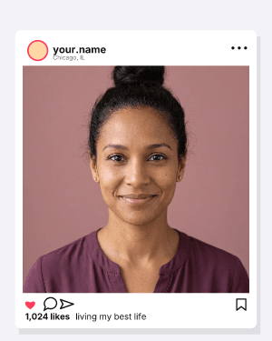 Social post: photo template