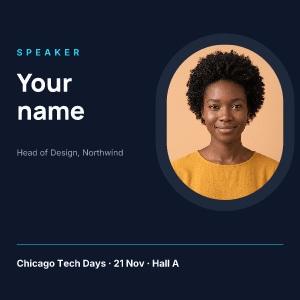 Speaker card: photo template