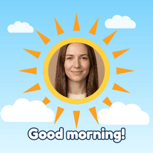 Good morning sun: photo template