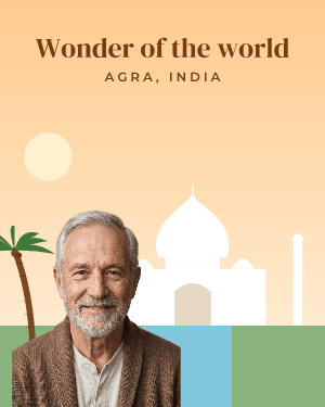 Wonder of the world: photo template