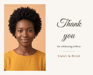 Thank you card: photo template