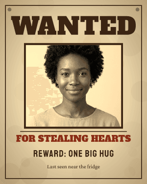 WANTED poster: photo template