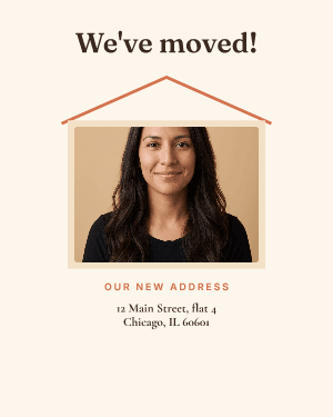 We've moved: photo template