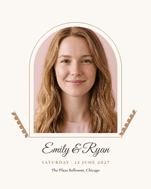 Wedding: photo template