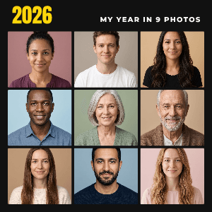 Year in review: photo template