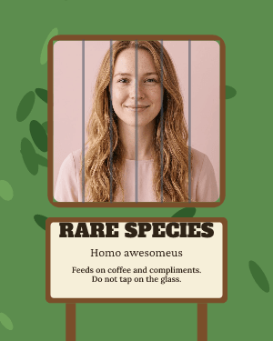 Rare species: photo template