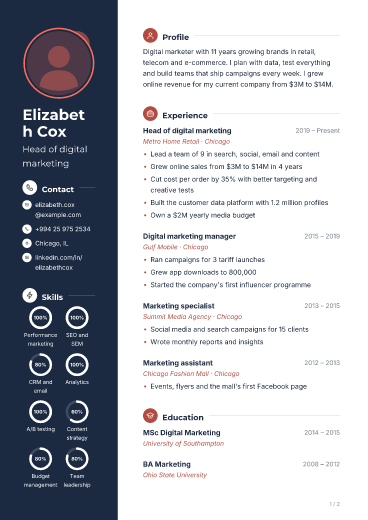 Aurora: resume template