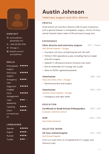 Cocoa: resume template