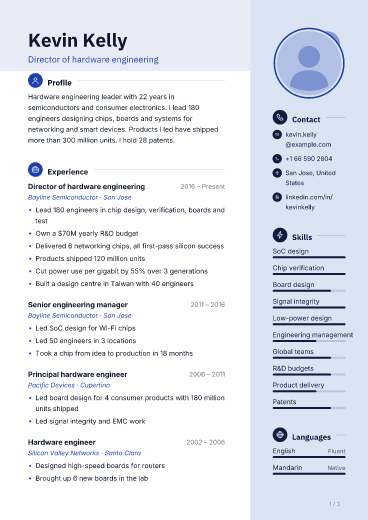 Denim: resume template
