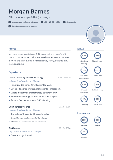Dusty Blue: resume template