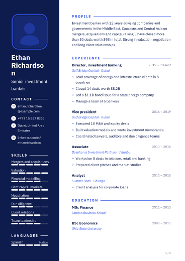 Royal Pro: resume template