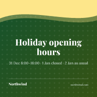 Holiday hours: social media post template